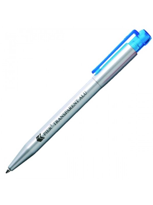 Plastic Pen Pier Alu Retractable Penswith ink colour Blue